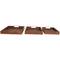 Brown & Black Wooden Nesting Tray with Metal Handles Set